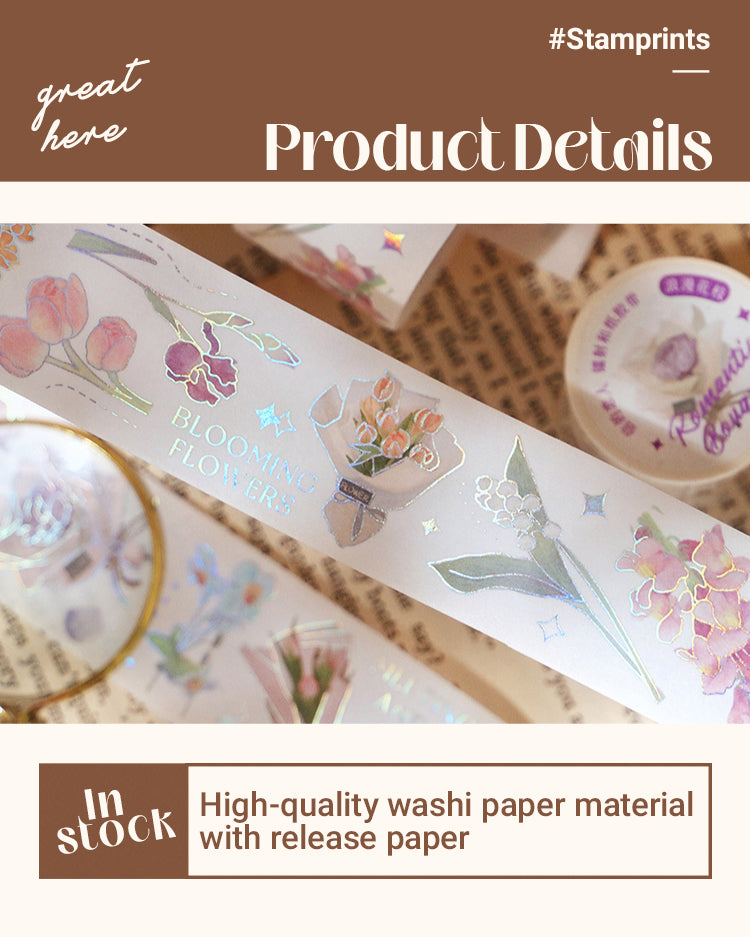 3Time and Moonlight Vintage Hot Stamping Washi Tape1