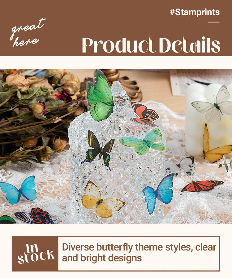3Translucent Amazing Butterfly PVC Sticker Pack1