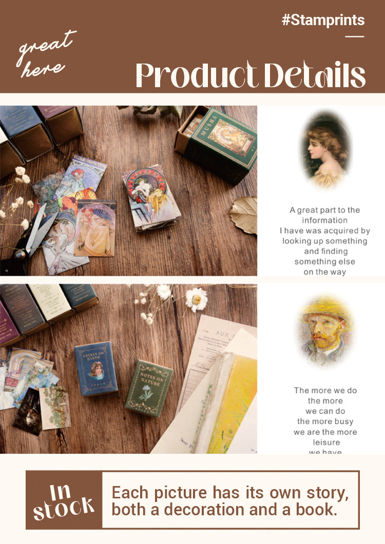 Vintage Stamp Book Collection Series: Diy Kraft Paper Mini - Temu