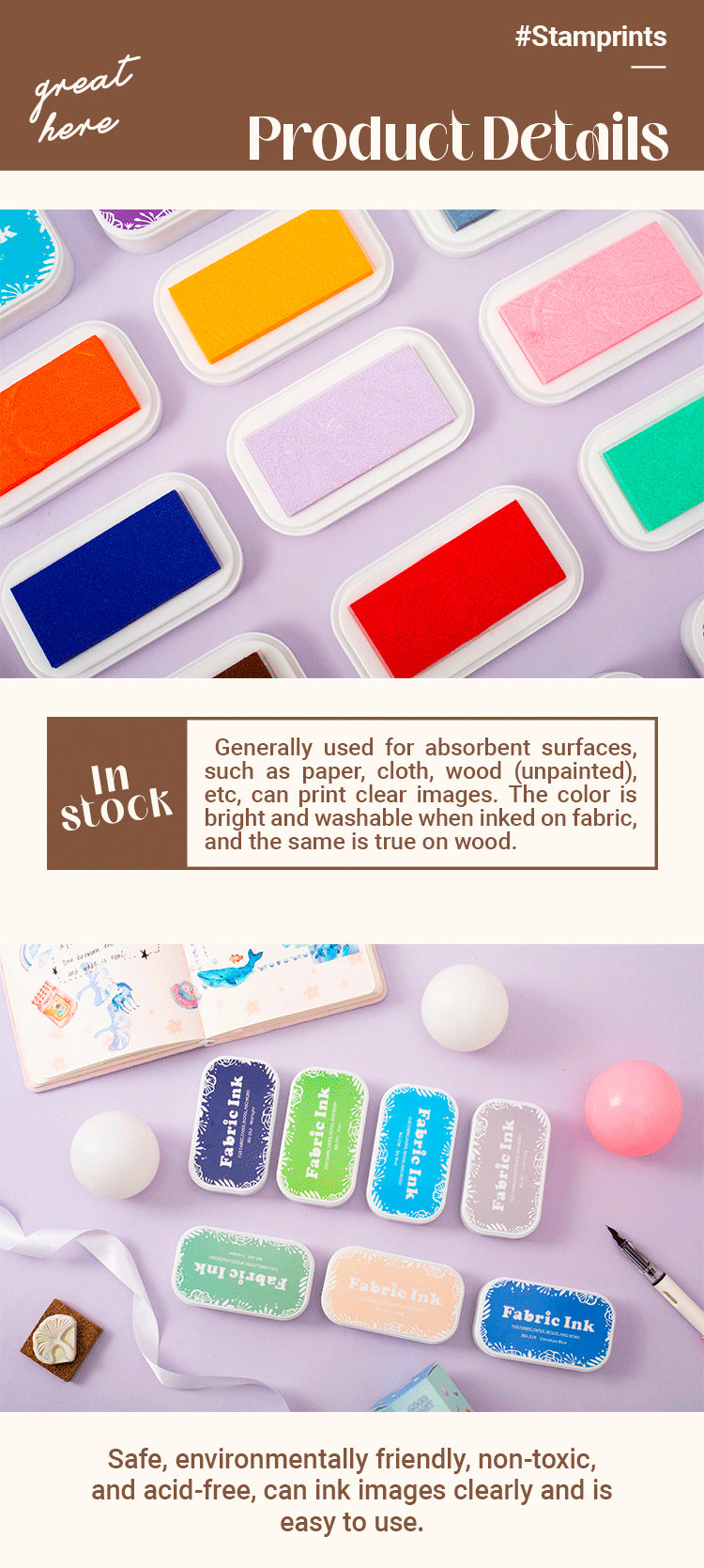 Useful Dry Ink Stamp Pad/Stamp Ink Pad/Washable Ink Stamp Pad - China Ink  Pad, Footprint Ink Pad