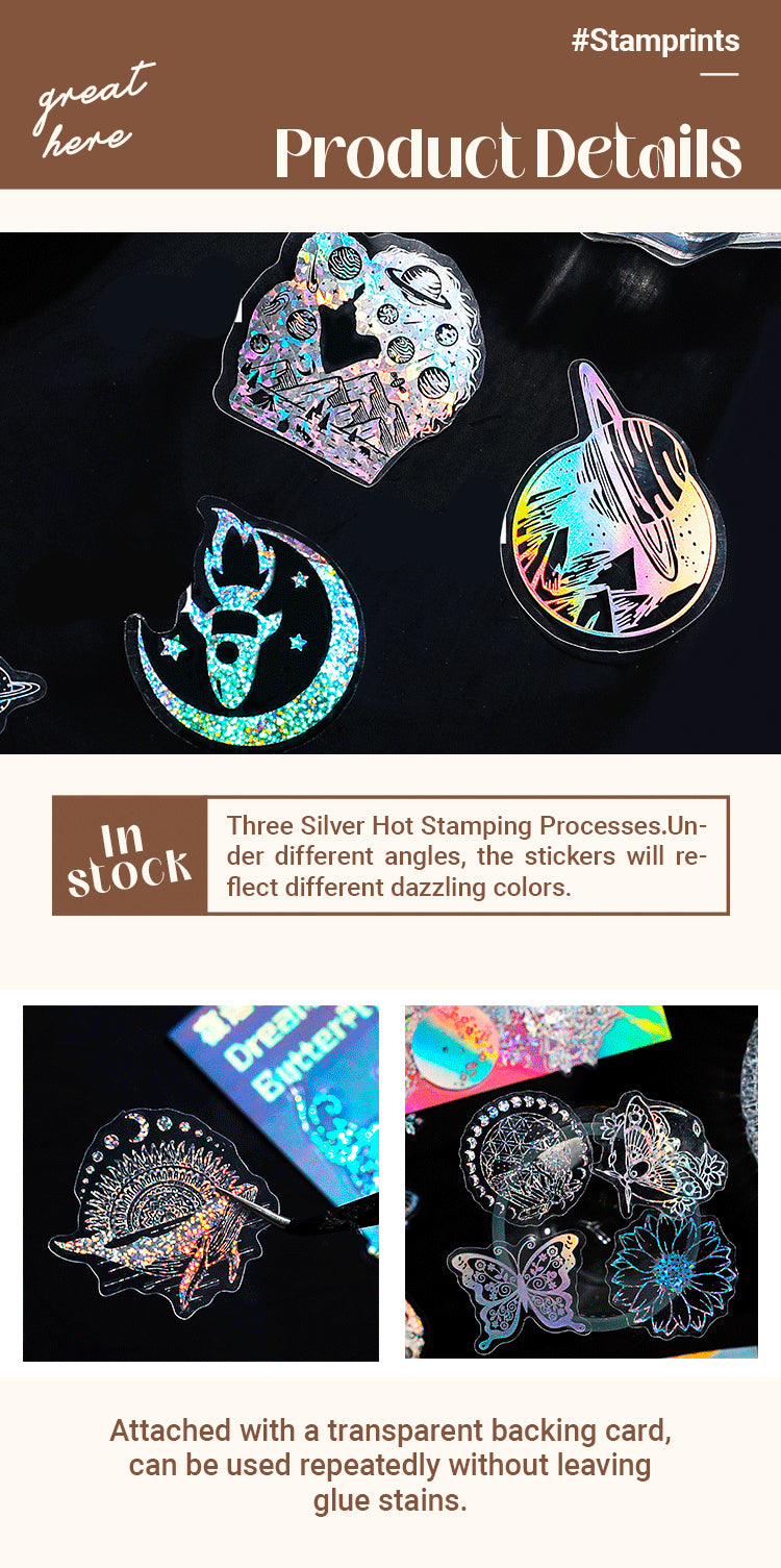 Characteristics of Dazzling Romantic Holographic PET Sticker