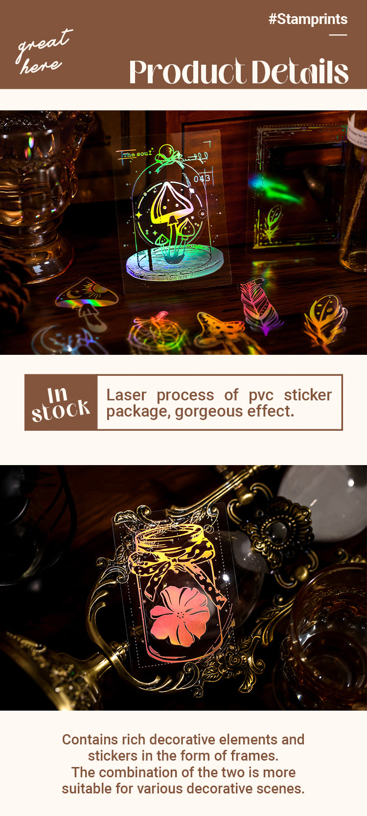 Characteristics of Dazzling Holographic Clear PVC Sticker