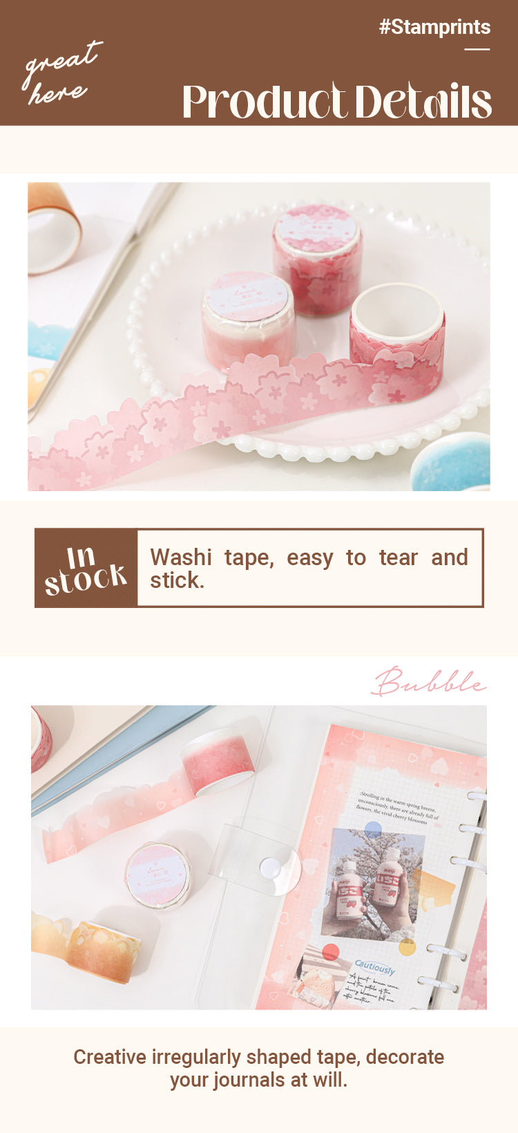 Characteristics of Cute Natural Views Washi Tape