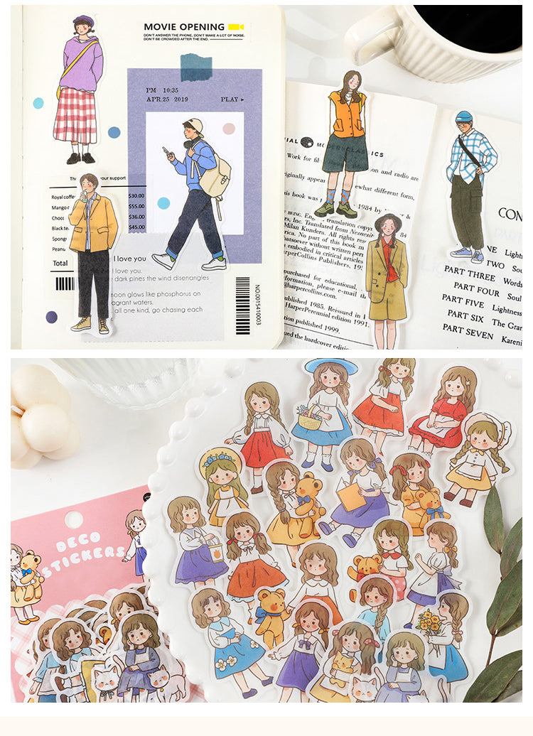 Cute Cartoon Character Washi Sticker Pack-1