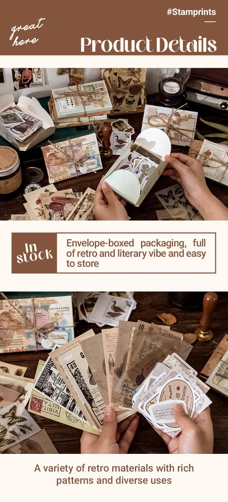 Vintage European-Style Journal Sticker Pack