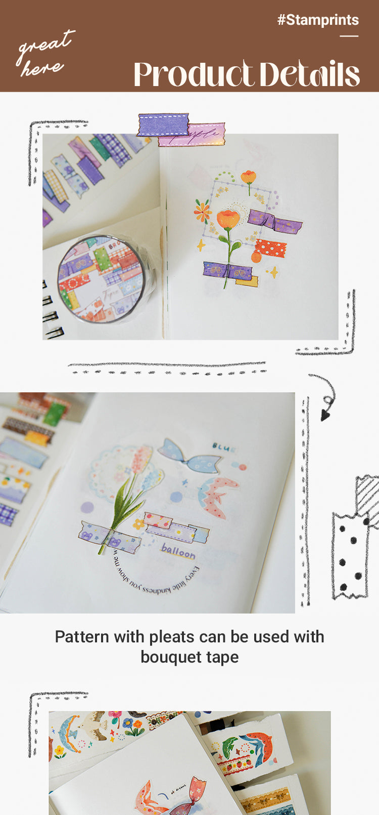 Cute Cartoon Orchard & Stationery Washi Tape