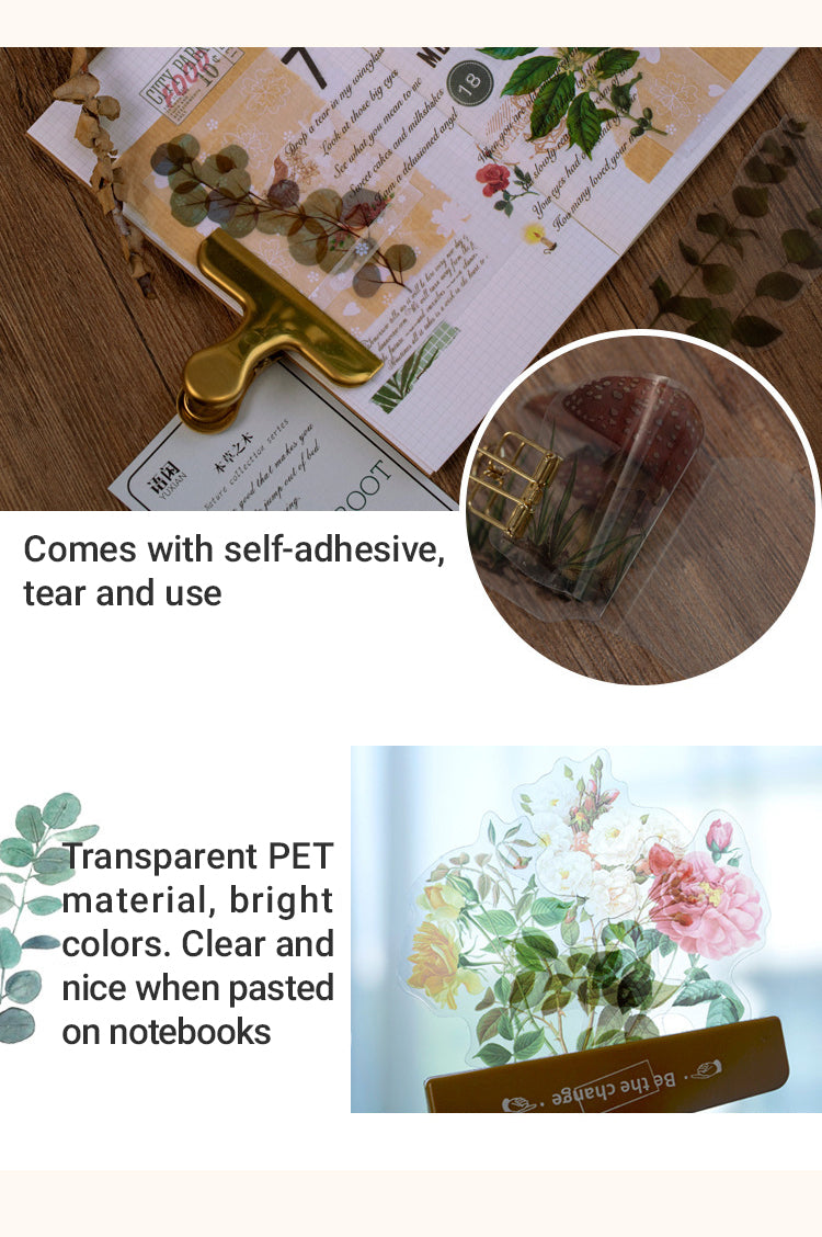 4Characteristics of Nature Photobook PET Plant Journal Sticker Pack