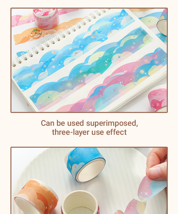 4Colorful Clouds Scenery Washi Tape1