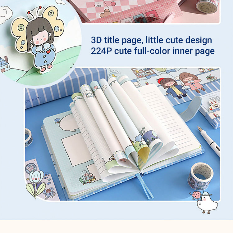 4Cute Cartoon 3D Title Page Hardcover Diary3