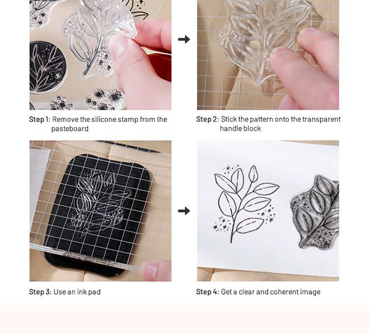 4Dandelion with Words Silicone Stamps