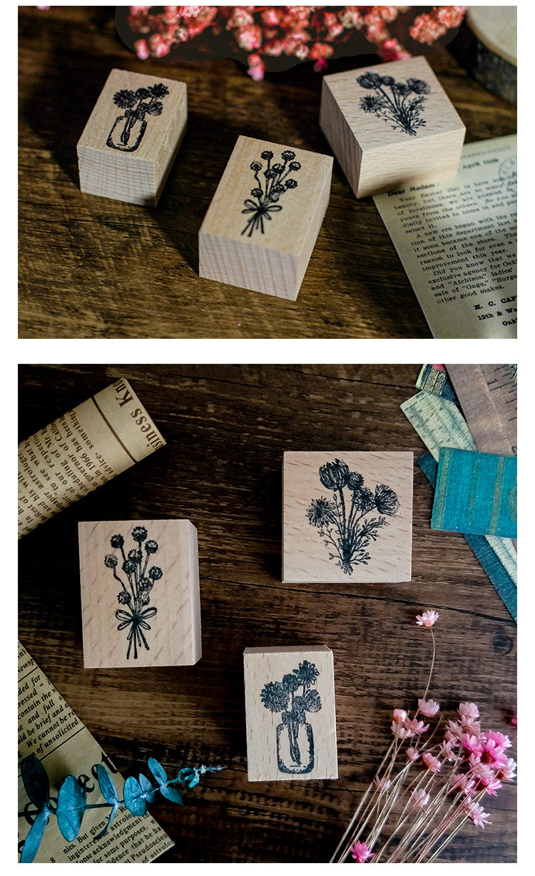 4Details of Cute Elk Animal Wooden Rubber Stamp2