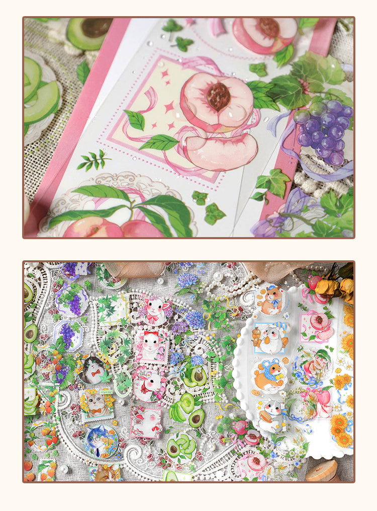 4Details of Cute Plant Fruit Animal PET Sticker2