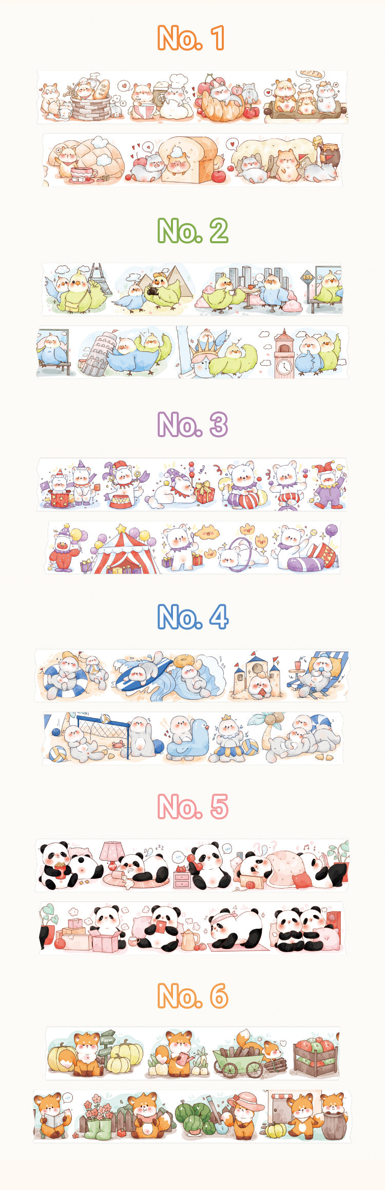 4Details of Dream Town Vol.2 Cute Kawaii Animal Washi Tape