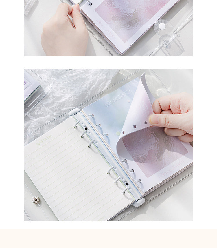 4Details of Four Seasons Scenery Clear PVC Binder Notebook4