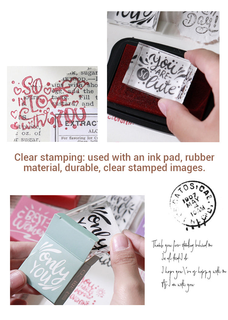 4Details of Good Blessing Greeting Clear Acrylic Rubber Stamp1