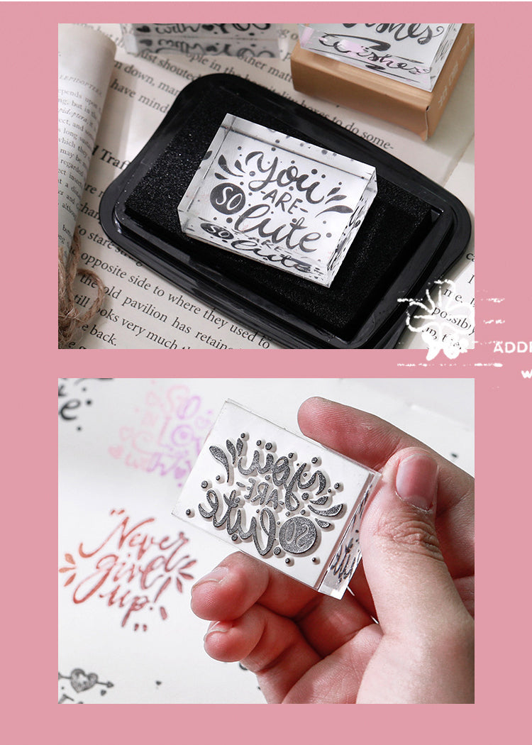 4Details of Good Blessing Greeting Clear Acrylic Rubber Stamp2