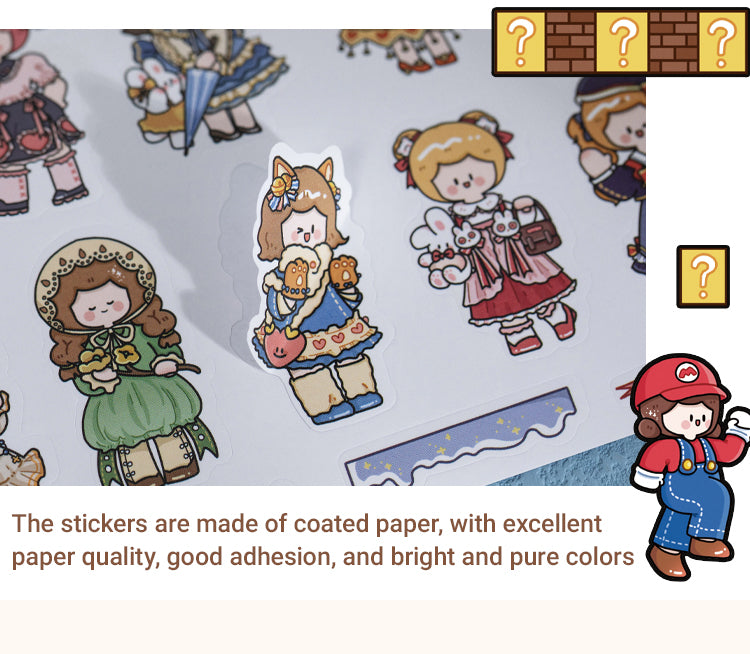 4Details of Kawaii Character Court Style Magic Wardrobe Sticker3