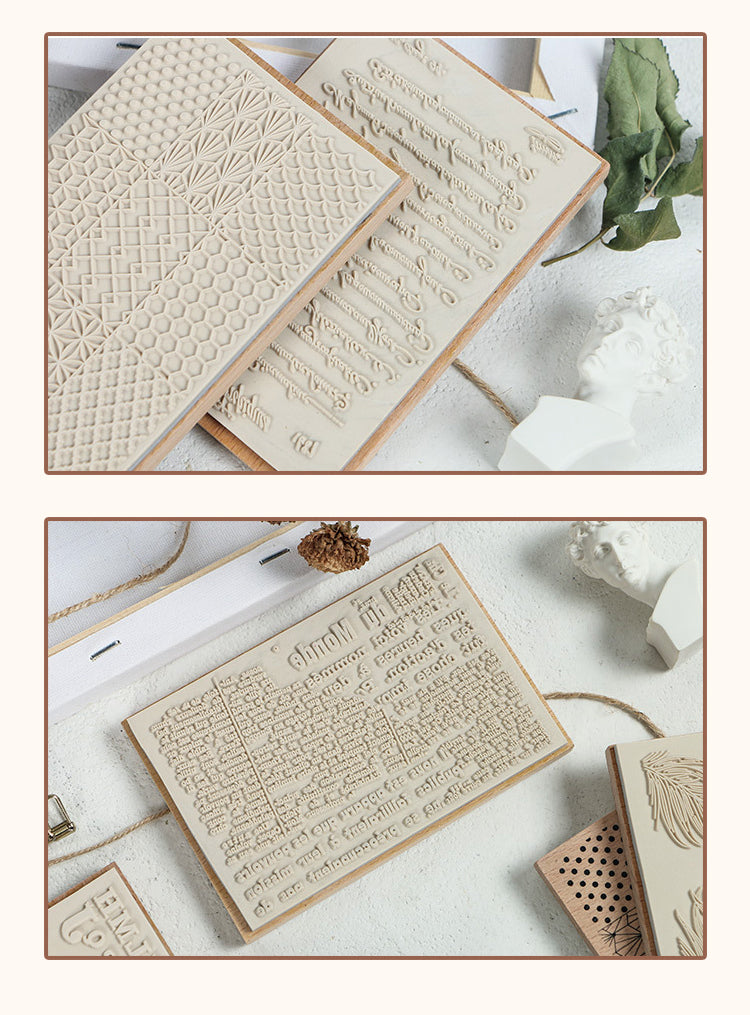 4Details of Large Size Plant Text Background Wooden Rubber Stamp1