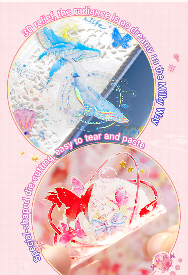 4Details of Lovely Child Girl Holographic PET Sticker Pack1