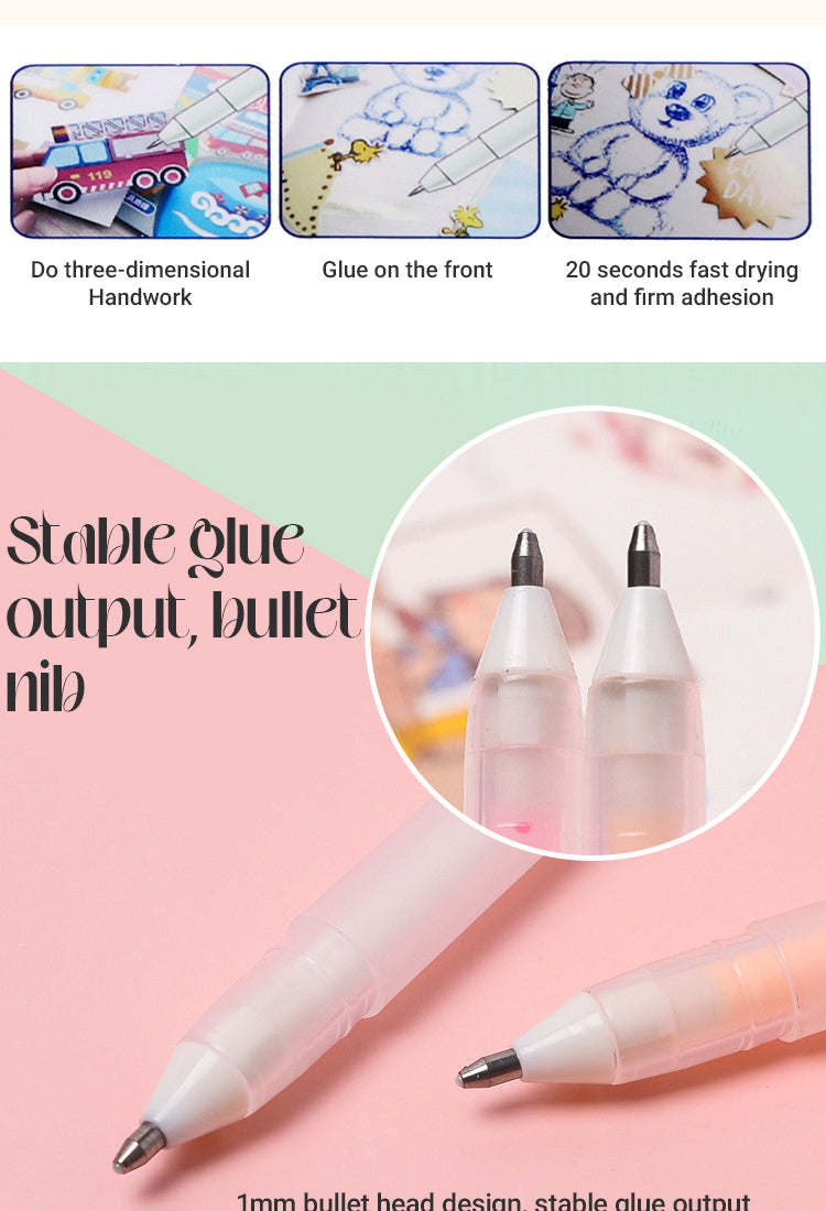 Tools & Accessories - Macaron Color Pen Shaped Double-Sided Adhesive Dots Glue Tape