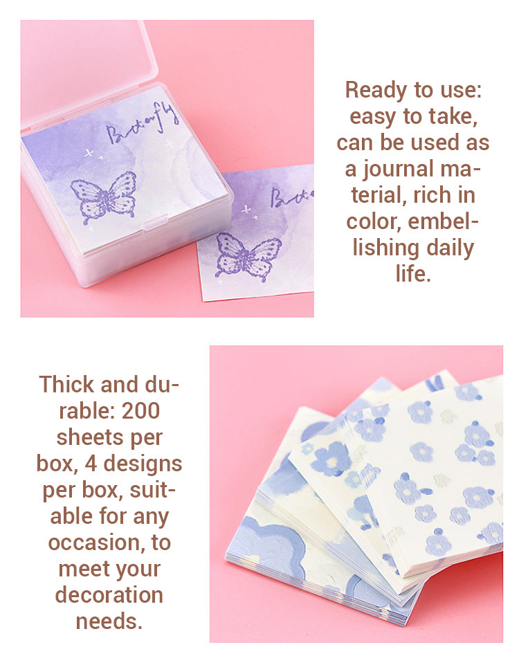 4Details of Non Sticky Note Paper In Plastic Box Of Blue Fairy_02