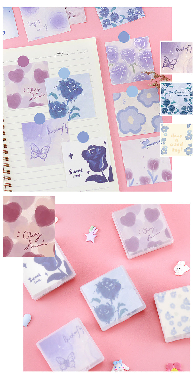 4Details of Non Sticky Note Paper In Plastic Box Of Blue Fairy_03