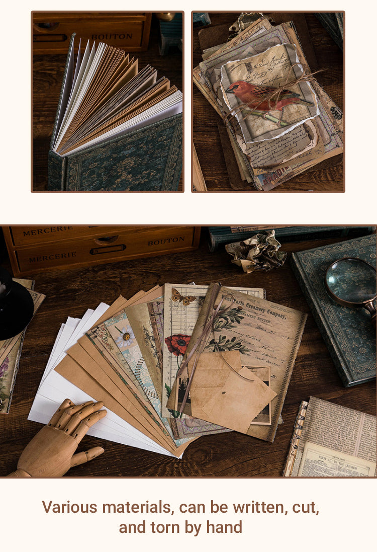 4Details of Old Times Vintage Art Scrapbook Notebook1