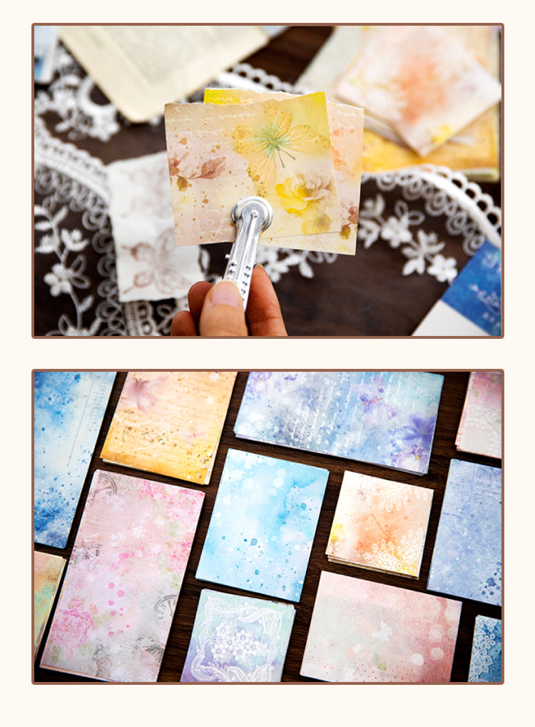 4Details of Romantic Milky Way Refreshing Floral Scrapbook Paper1