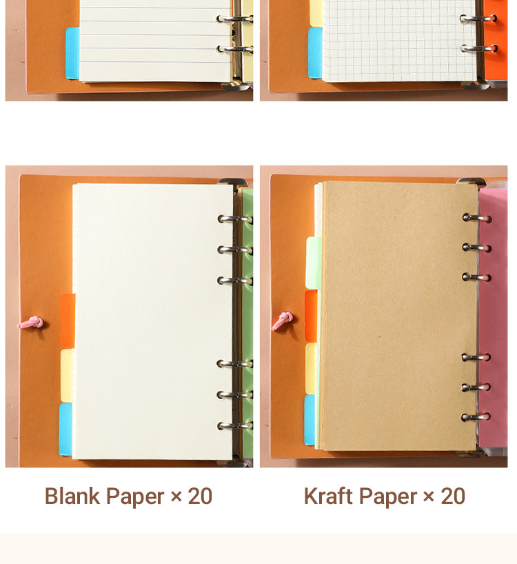 4Details of Simple Antler PU Loose-Leaf Notebook2