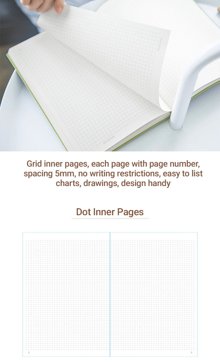 4Details of Simple Soft Cover Bullet Journal Notebook4