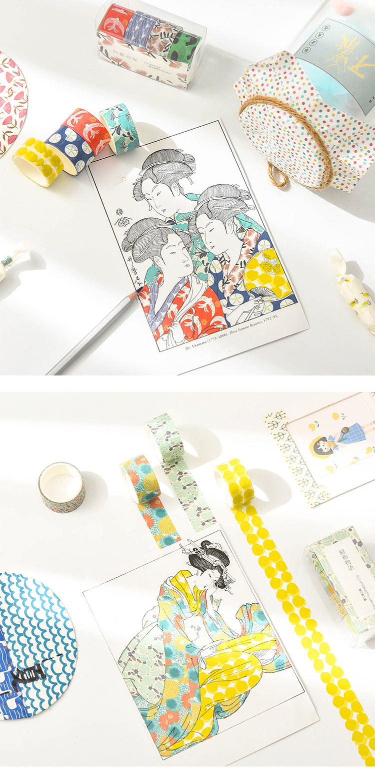 4Details of Summer Wind Simple Ins Style Washi Tape Set