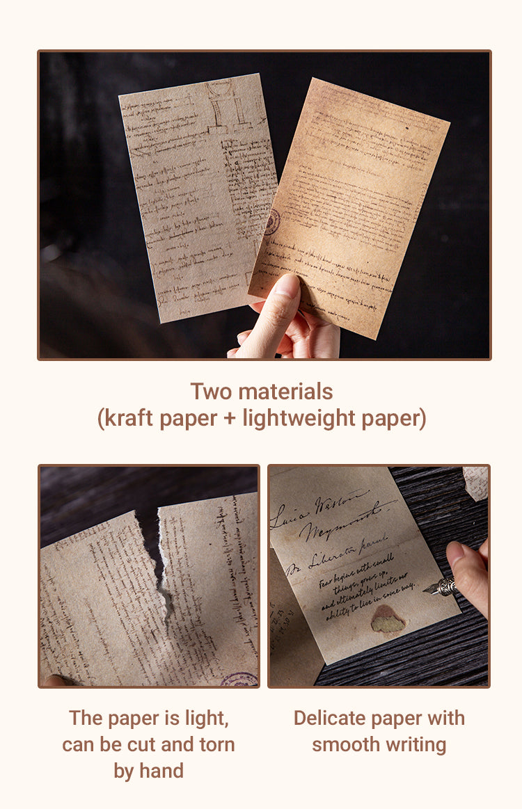 4Famous Artist's Manuscripts Vintage Scrapbook Paper1