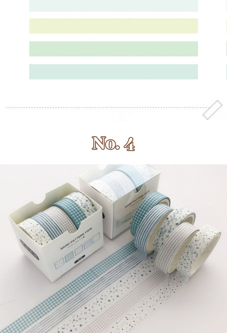 4Japanese Style Four Seasons Basic Simple Washi Tape Set4