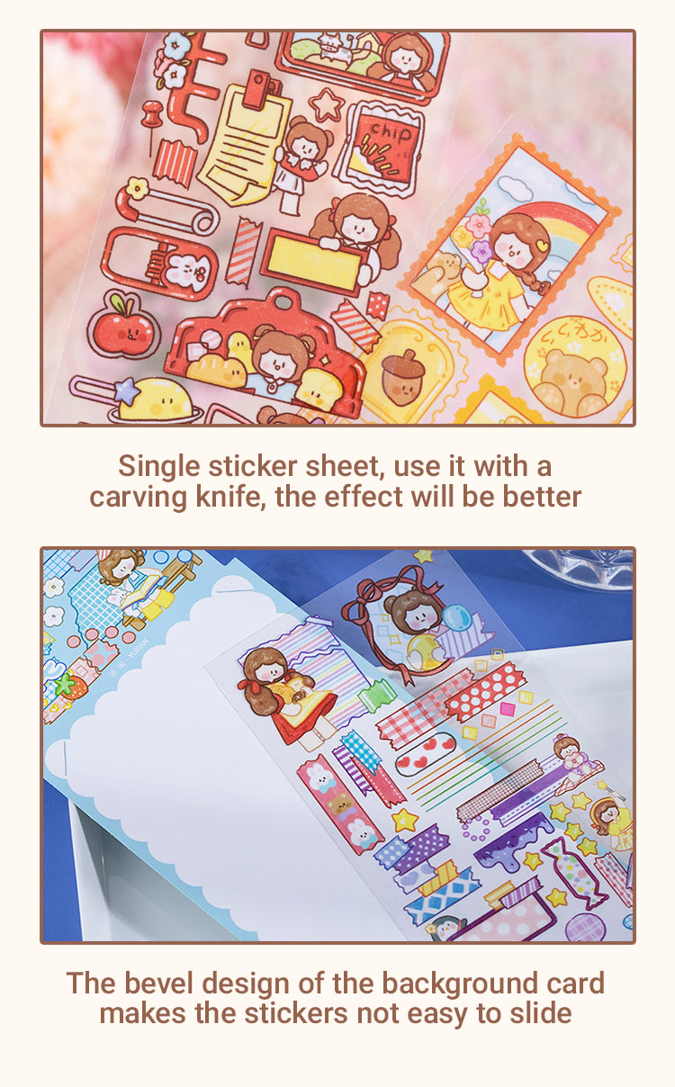 4Kawaii Cartoon Character Dress-Up Sticker