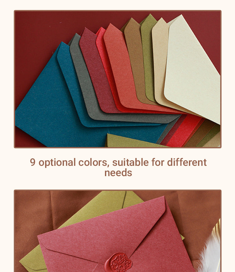 4Retro Solid Color Triangle Envelope2