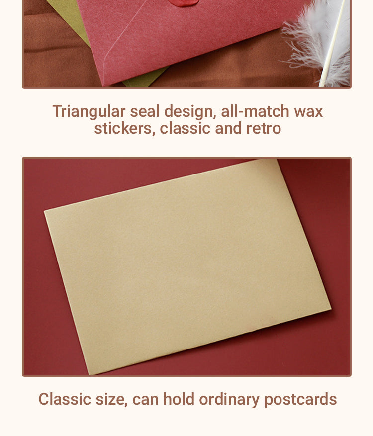 4Retro Solid Color Triangle Envelope3