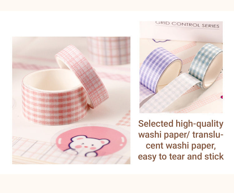 4Simple Fashion Plaid Washi Tape Set
