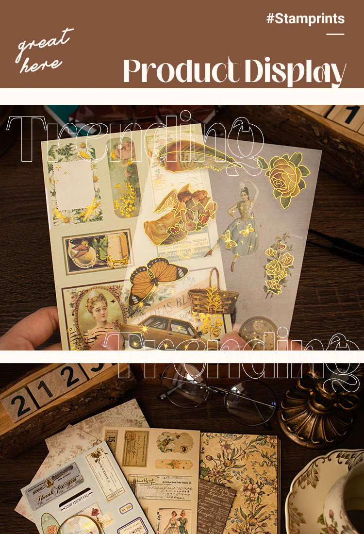 4Victoria's Secret Large Size Floral Pattern Sticker Book4