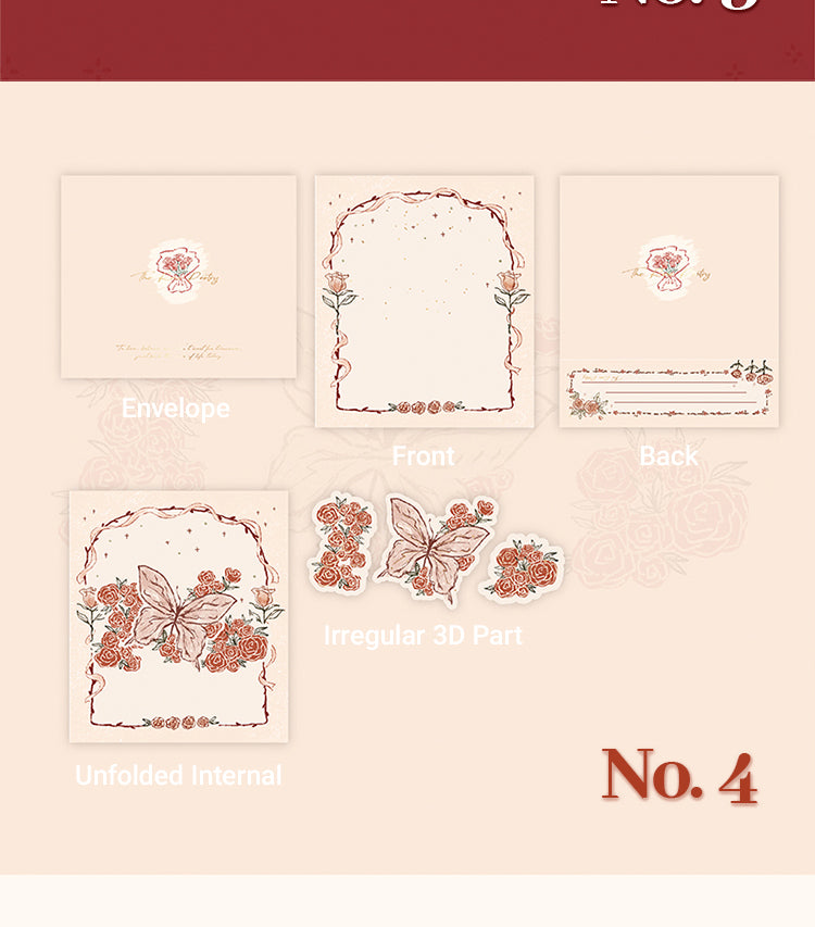 4Vintage Romantic Rose Epic Series Pop-Up Card Set3