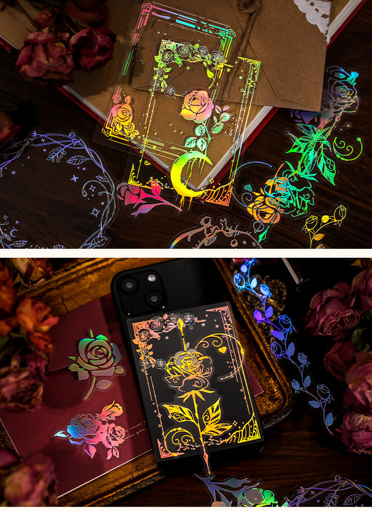 Details of Dazzling Holographic Clear PVC Sticker