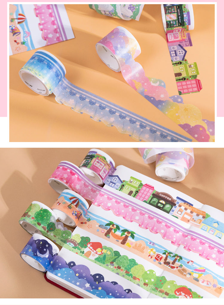 Cute Cartoon Landscaping Washi Tape