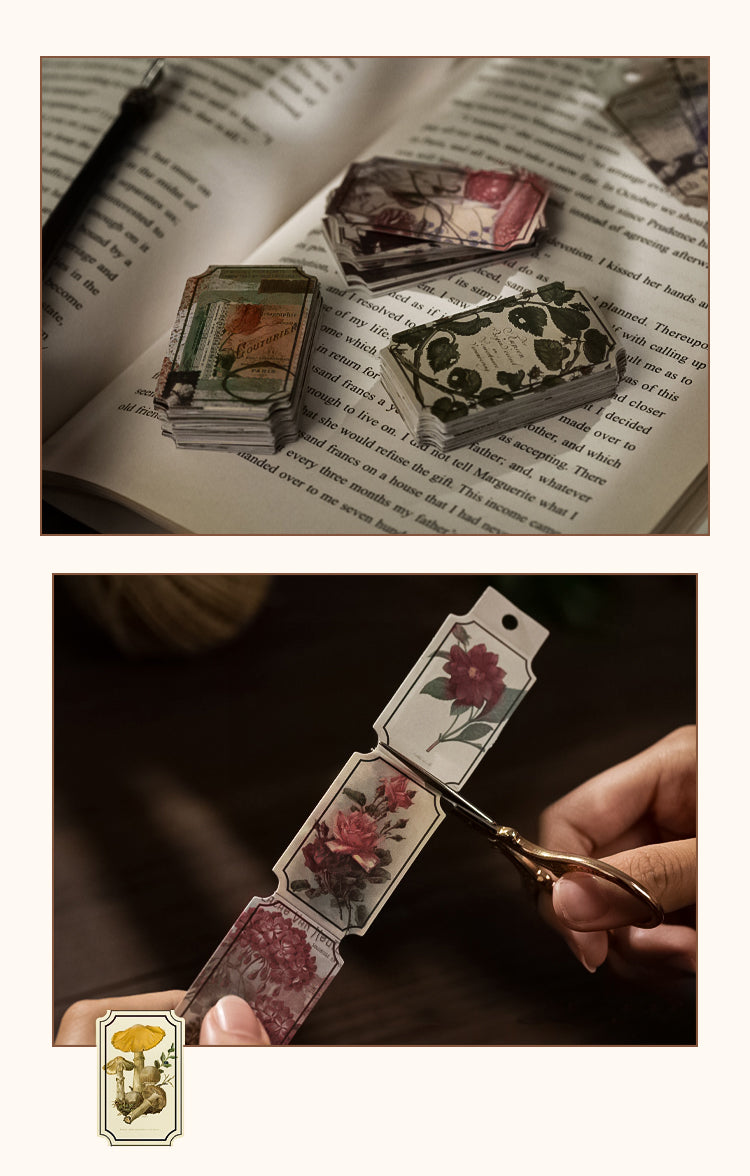 Vintage Sicilian Rose Butterfly Sticker Pack