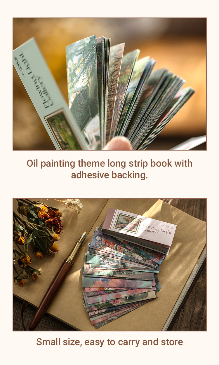 Flowing Light Gallery Oil Painting Mini Washi Sticker Book