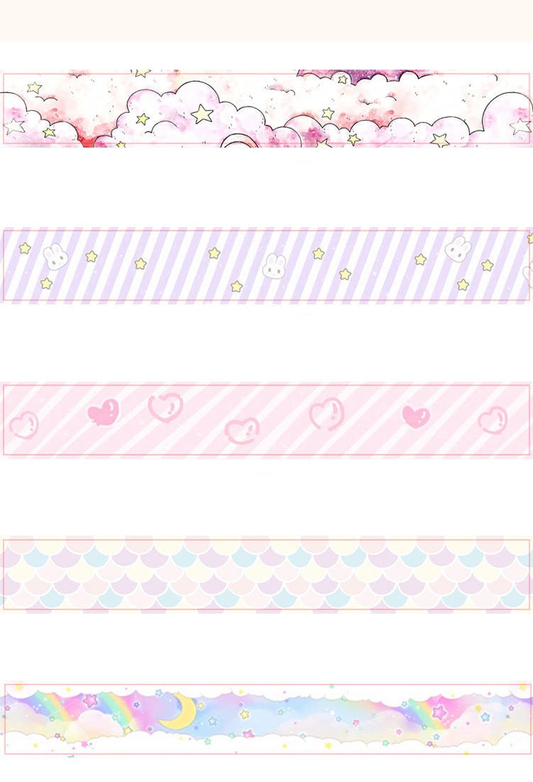 4 Cute Bunny Star Cloud Washi Tape1