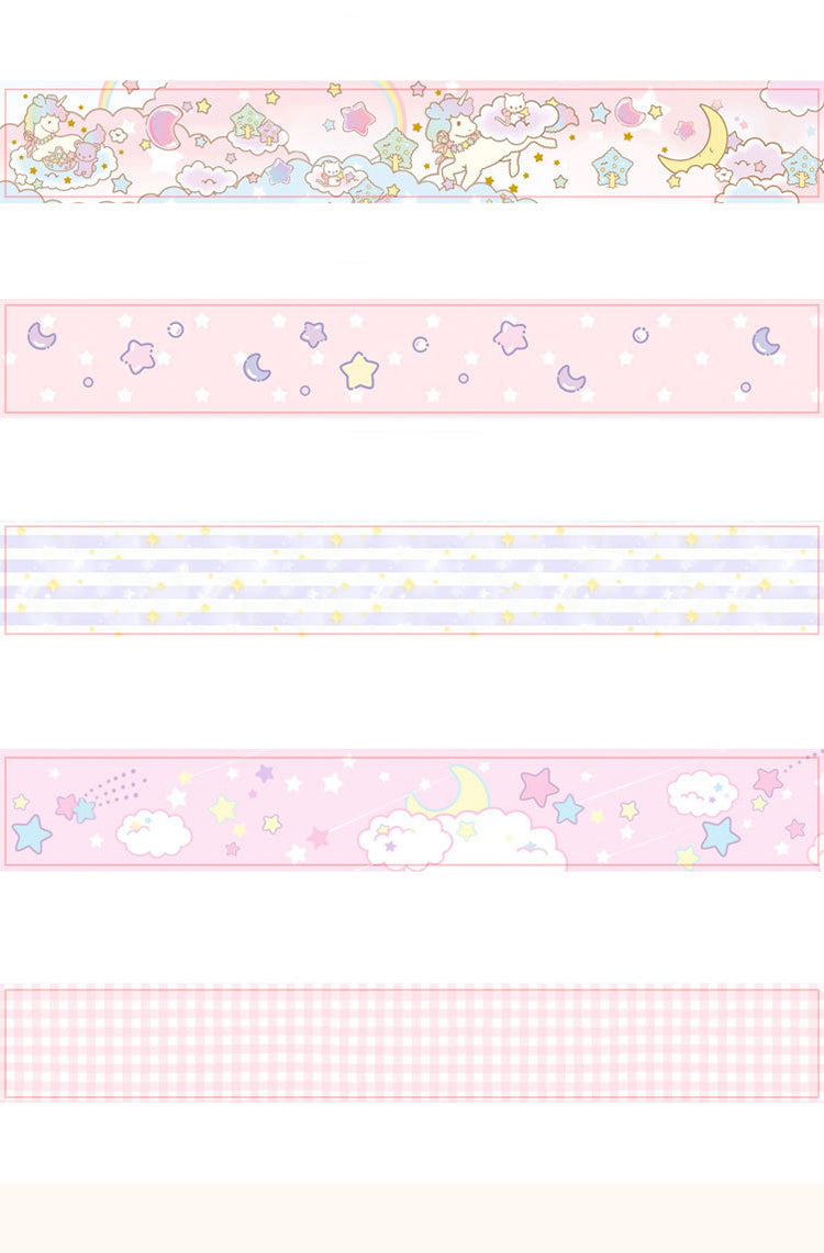 4 Cute Bunny Star Cloud Washi Tape2