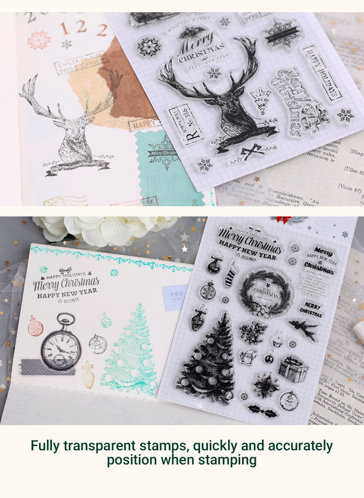 Transparent Christmas Silicone Rubber Stamp