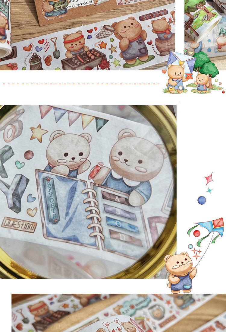 5A Bear Series Cartoon Washi Tape Set3