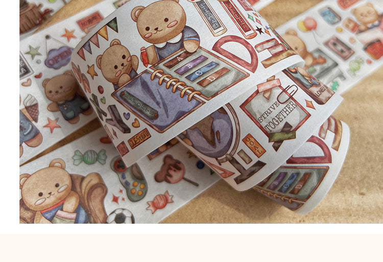 5A Bear Series Cartoon Washi Tape Set4