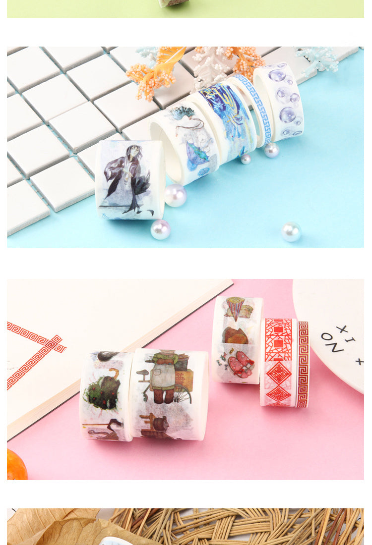 5Aesthetical Chinese Ancient Scenery Boxed Washi Tape Set2