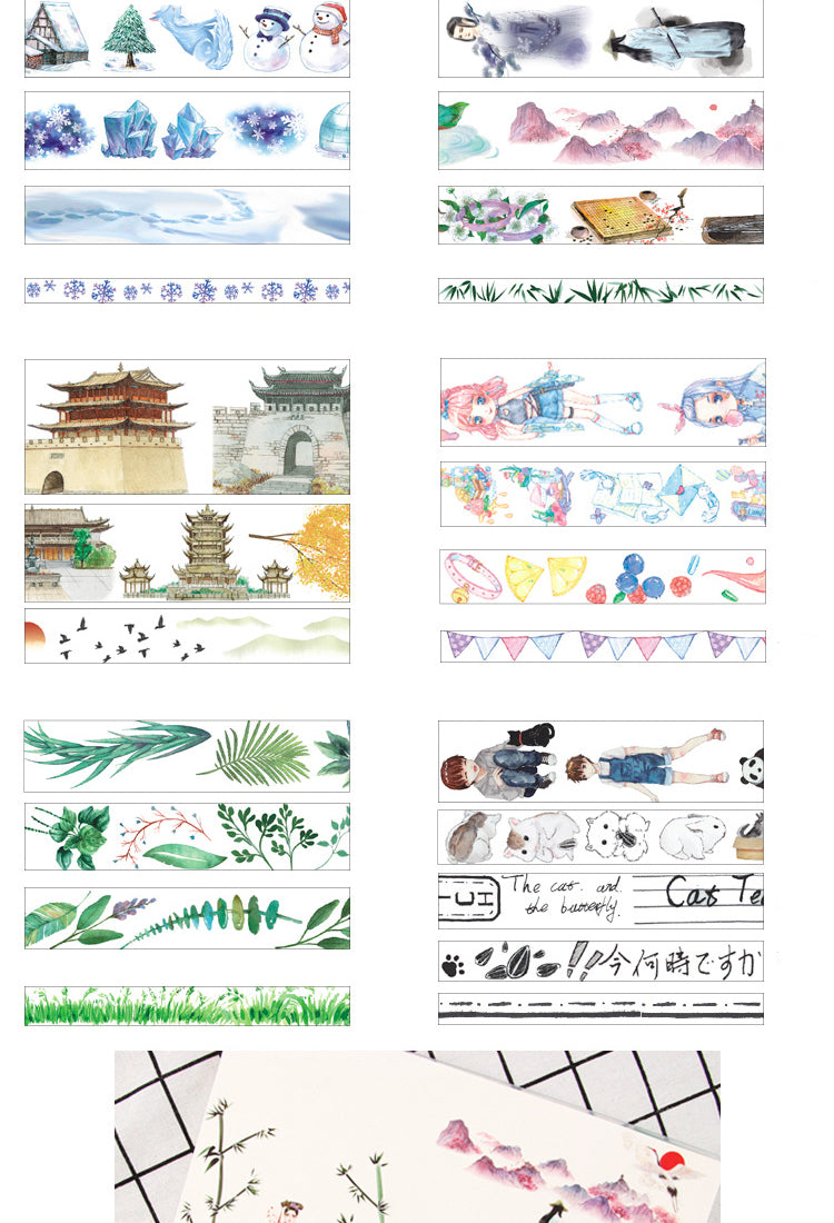 5Aesthetical Chinese Ancient Scenery Boxed Washi Tape Set4